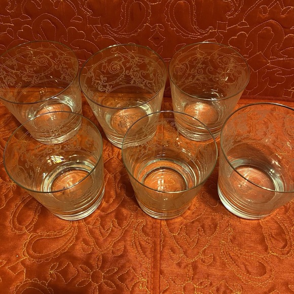 Set Of 4 Mikasa Tyler Florence Chef\'s White DOUBLE OLD FASHIONED Glasses Whiskey